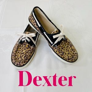 Dexter Leopard Print Boat Shoes
